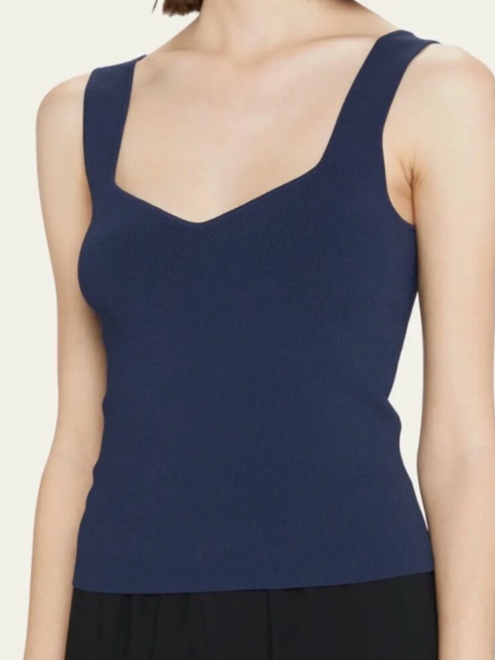 Vince Navy Sweetheart neck Tank Top